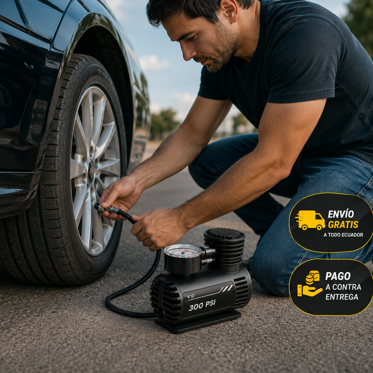 🔥 Compresor de Aire Portátil V12 Pro™ | El respaldo que todo conductor debería tener