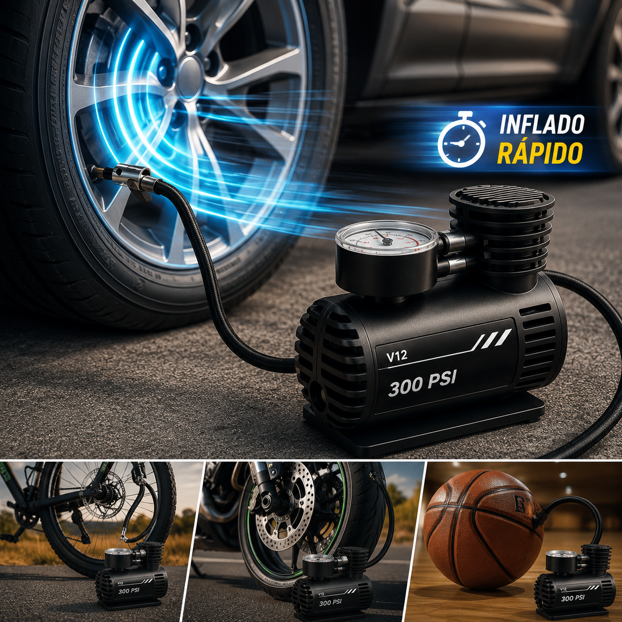 🔥 Compresor de Aire Portátil V12 Pro™ | El respaldo que todo conductor debería tener